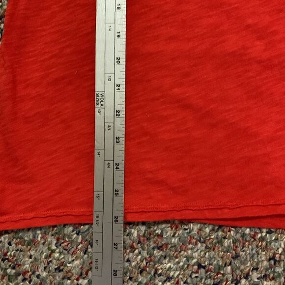 Saturday Sunday Anthropologie Felicia Orange Red SS Boho Peasant Top Size L - Picture 10 of 11